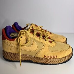 Nike Air Force 1 Wild Wheat Gold Rugged Orange Shoes FB2348-700 Women's Size 7